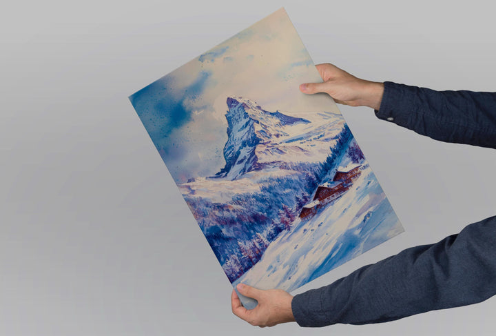 Matterhorn watercolor poster Wall Art Matterhorn Wall Hanging Home Décor Matterhorn Gift Art Lovers Switzerland Art Lover Gift Switzerland