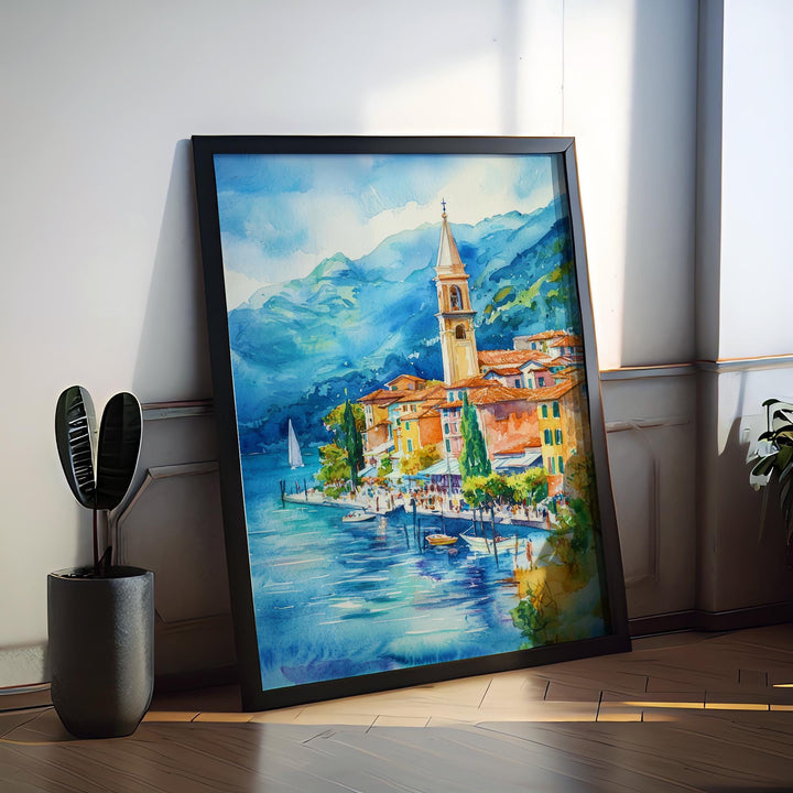 Lake Maggiore watercolor poster Wall Art Lake Maggiore Wall Hanging Home Décor Lake Maggiore Gift Art Lovers Switzerland Art Lover