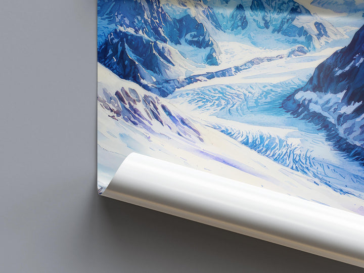 Jungfraujoch watercolor poster Wall Art Jungfraujoch Wall Hanging Home Décor Jungfraujoch Gift Art Lovers Switzerland Art Lover Gift