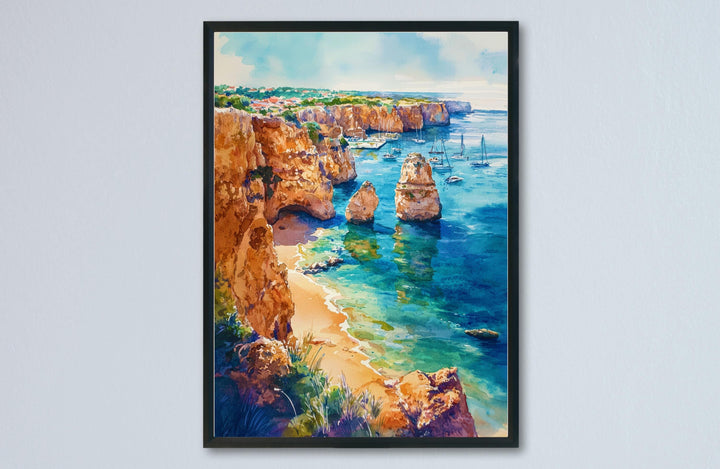 Lagos watercolor poster Wall Art Lagos Wall Hanging Home Décor Lagos Gift Art Lovers Portugal Art Lover Gift Portugal wall art