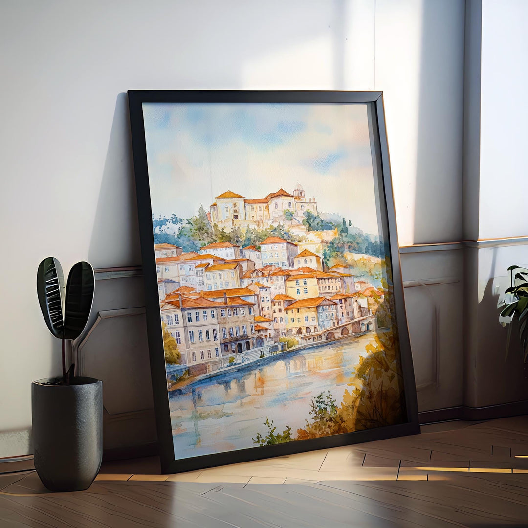 Coimbra watercolor poster Wall Art Coimbra Wall Hanging Home Décor Coimbra Gift Art Lovers Portugal Art Lover Gift Portugal wall art