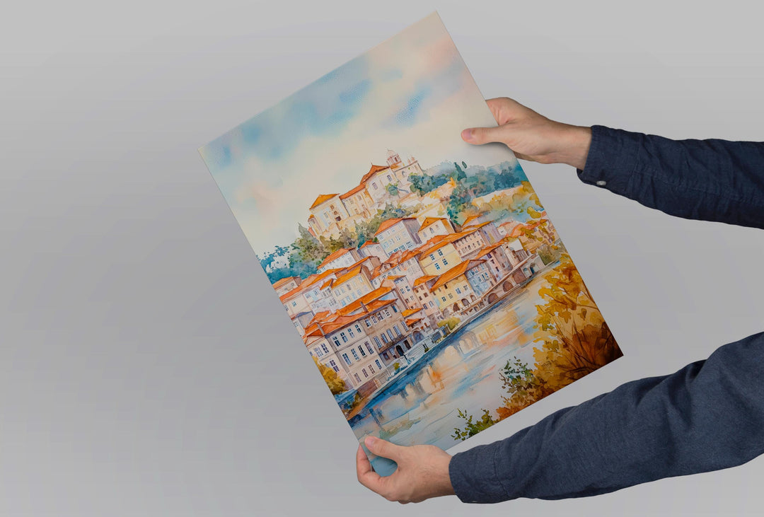 Coimbra watercolor poster Wall Art Coimbra Wall Hanging Home Décor Coimbra Gift Art Lovers Portugal Art Lover Gift Portugal wall art