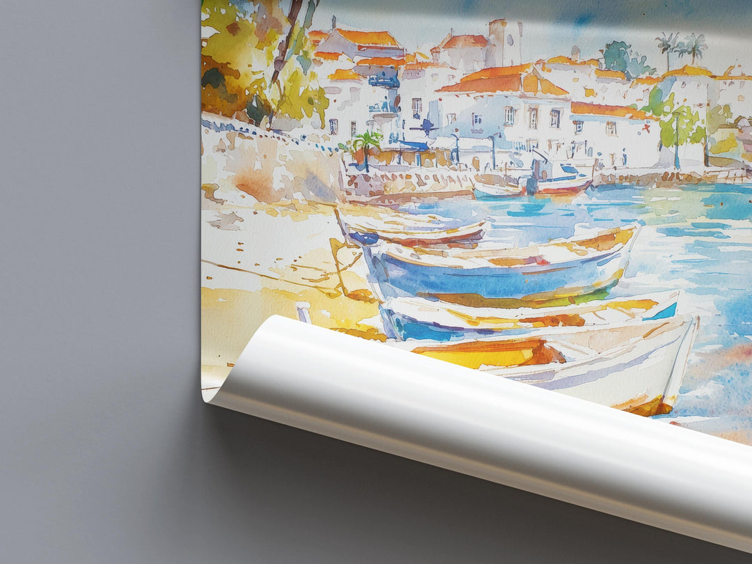 Cascais watercolor poster Wall Art Cascais Wall Hanging Home Décor Cascais Gift Art Lovers Portugal Art Lover Gift Portugal wall art