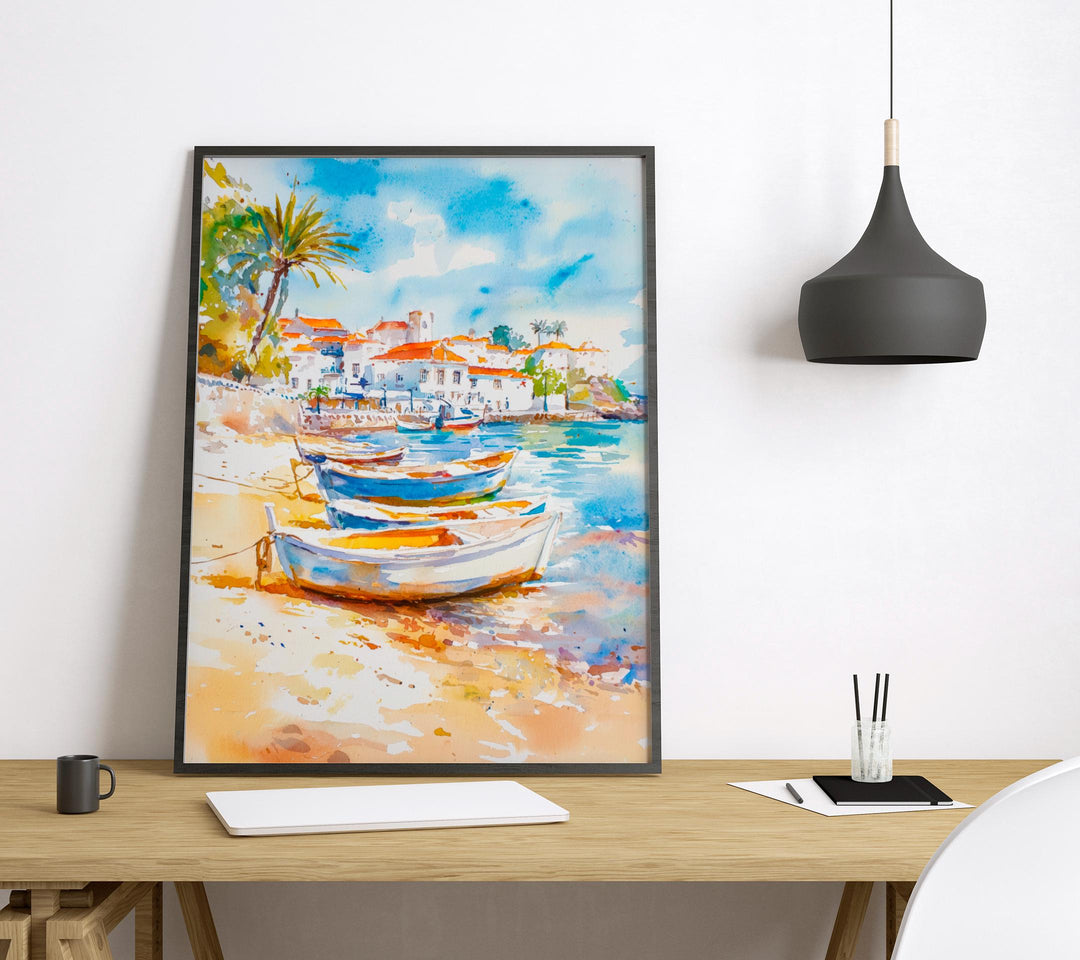 Cascais watercolor poster Wall Art Cascais Wall Hanging Home Décor Cascais Gift Art Lovers Portugal Art Lover Gift Portugal wall art