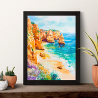 Algarve watercolor poster Wall Art Algarve Wall Hanging Home Décor Algarve Gift Art Lovers Portugal Art Lover Gift Portugal wall art
