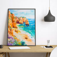 Algarve watercolor poster Wall Art Algarve Wall Hanging Home Décor Algarve Gift Art Lovers Portugal Art Lover Gift Portugal wall art