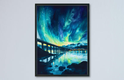 Tromso watercolor poster Wall Art Tromso Wall Hanging Home Décor Tromso Gift Art Lovers Norway Art Lover Gift Norway wall art