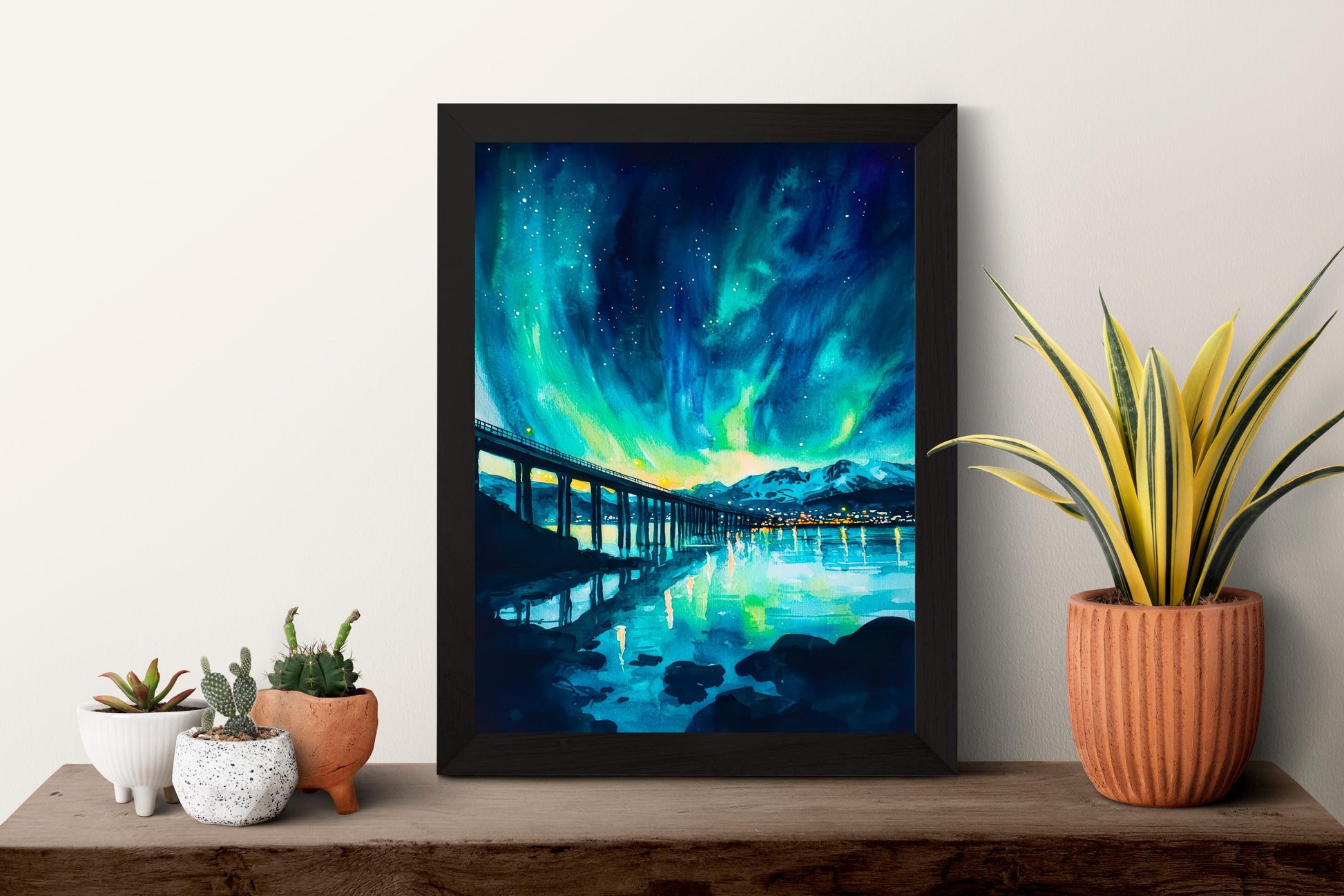 Tromso watercolor poster Wall Art Tromso Wall Hanging Home Décor Tromso Gift Art Lovers Norway Art Lover Gift Norway wall art