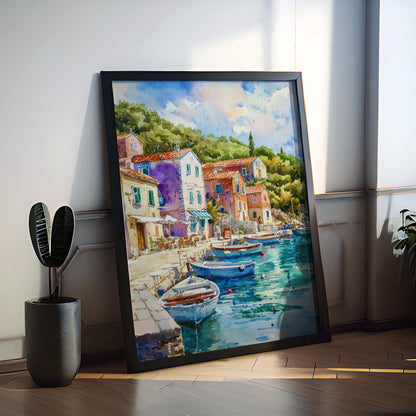 Vis Watercolor Poster Wall Art Vis Wall Hanging Home Décor Vis Gift Art Lovers Croatia Wall Art