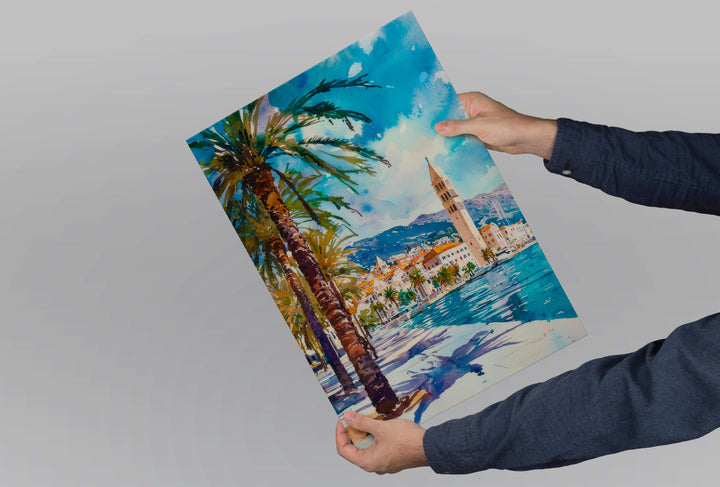 Split Watercolor Poster Wall Art Split Wall Hanging Home Décor Split Gift Art Lovers Croatia Wall Art