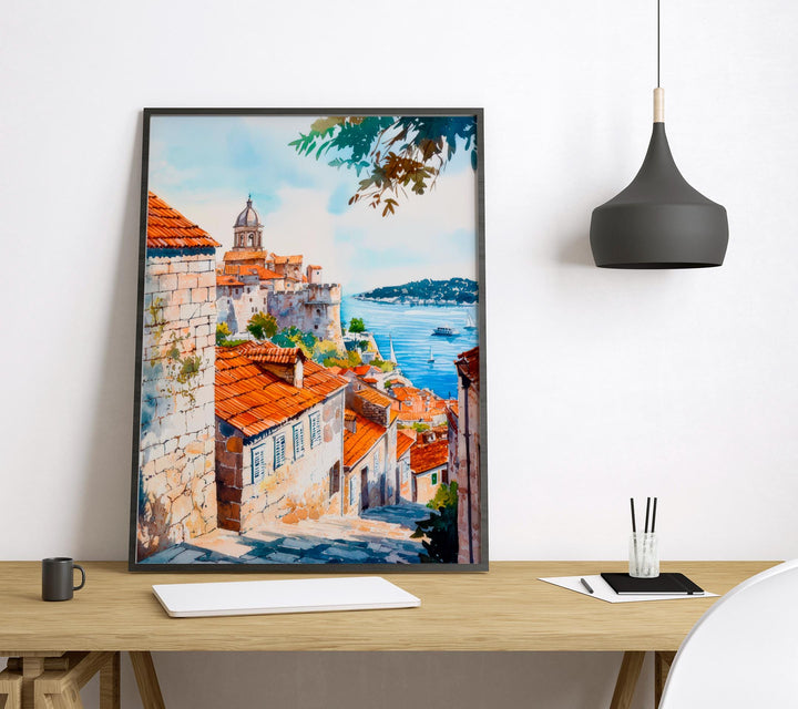 Sibenik Watercolor Poster Wall Art Sibenik Wall Hanging Home Décor Sibenik Gift Art Lovers Croatia Wall Art