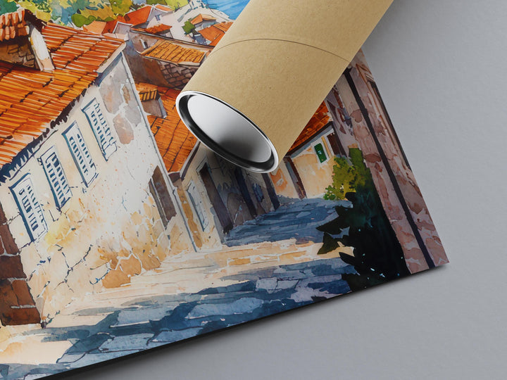 Sibenik Watercolor Poster Wall Art Sibenik Wall Hanging Home Décor Sibenik Gift Art Lovers Croatia Wall Art