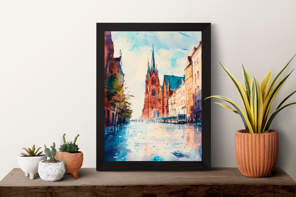 Osijek Watercolor Poster Wall Art Osijek Wall Hanging Home Décor Osijek Gift Art Lovers Croatia Wall Art