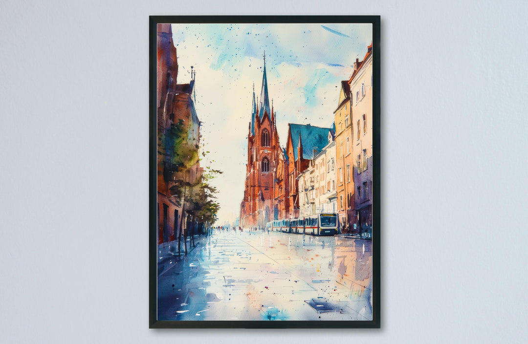 Osijek Watercolor Poster Wall Art Osijek Wall Hanging Home Décor Osijek Gift Art Lovers Croatia Wall Art