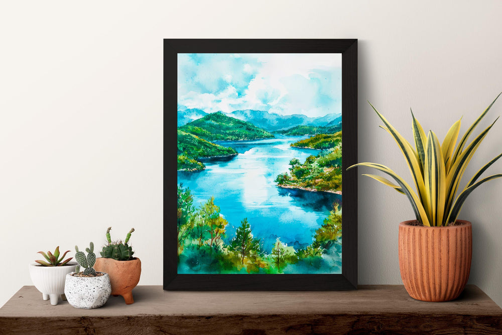 Mljet Watercolor Poster Wall Art Mljet Wall Hanging Home Décor Mljet Gift Art Lovers Croatia Wall Art