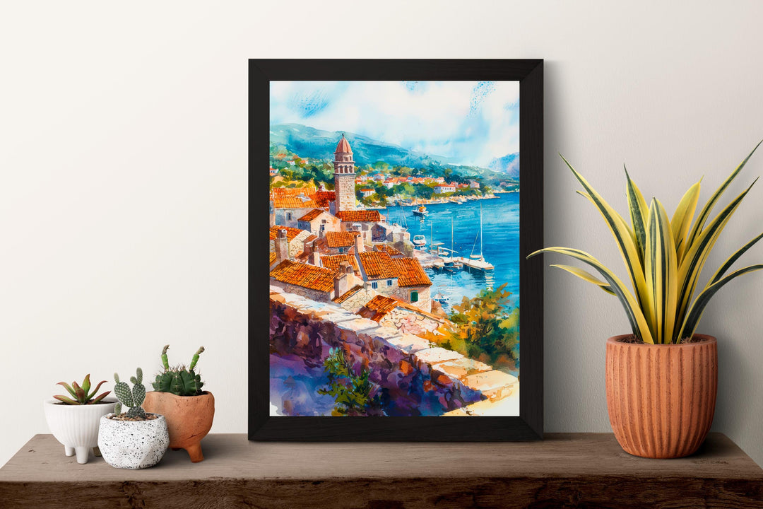 Korcula Watercolor Poster Wall Art Korcula Wall Hanging Home Décor Korcula Gift Art Lovers Croatia Wall Art Korcula Travel Poster Gift