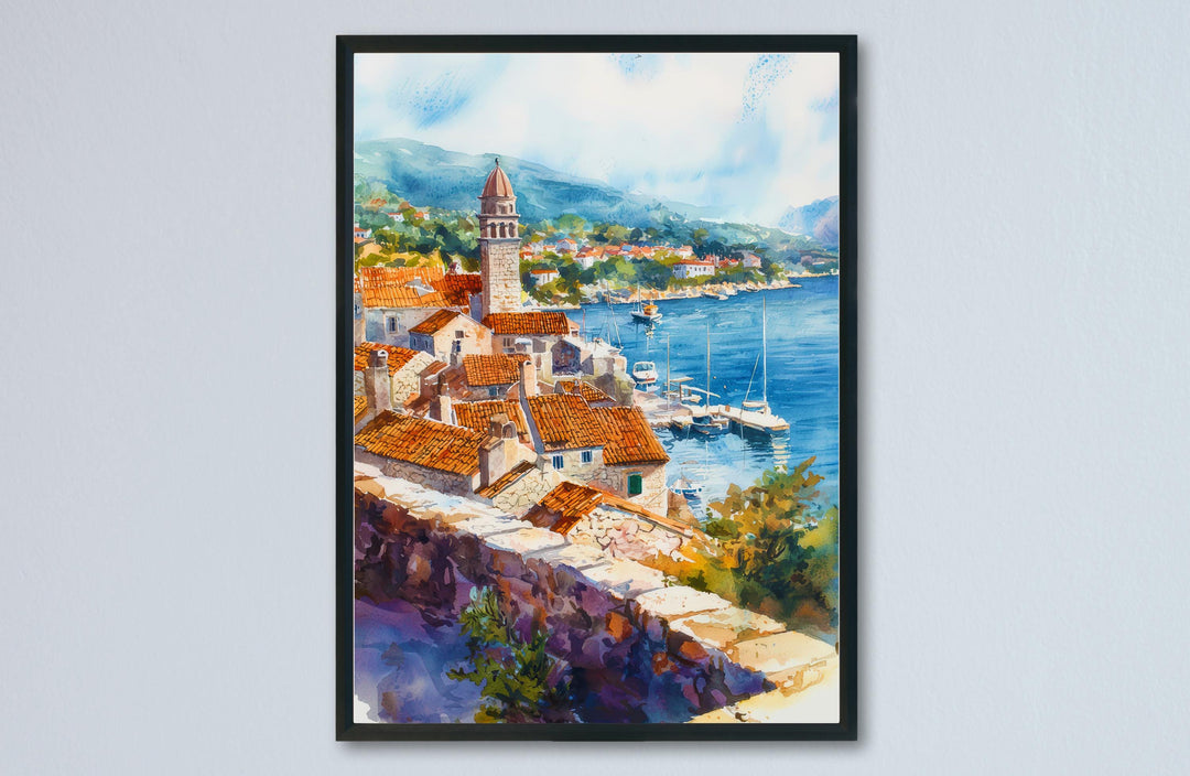 Korcula Watercolor Poster Wall Art Korcula Wall Hanging Home Décor Korcula Gift Art Lovers Croatia Wall Art Korcula Travel Poster Gift