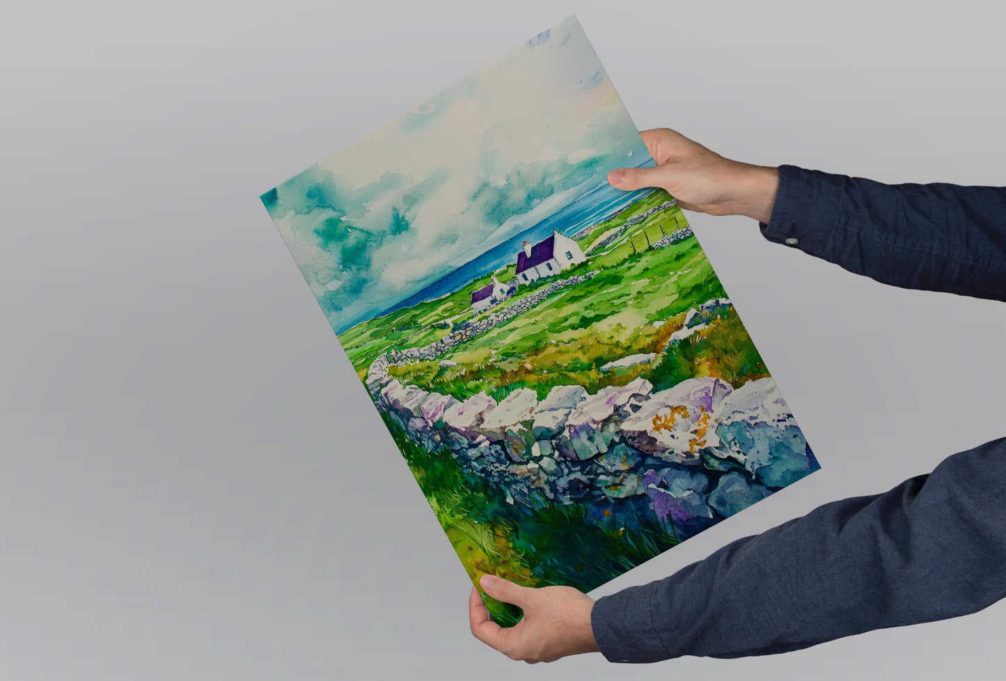 Aran Islands Watercolor Poster Wall Art Aran Islands Wall Hanging Home Décor Aran Islands Gift Art Lovers Ireland Wall Art Aran Islands