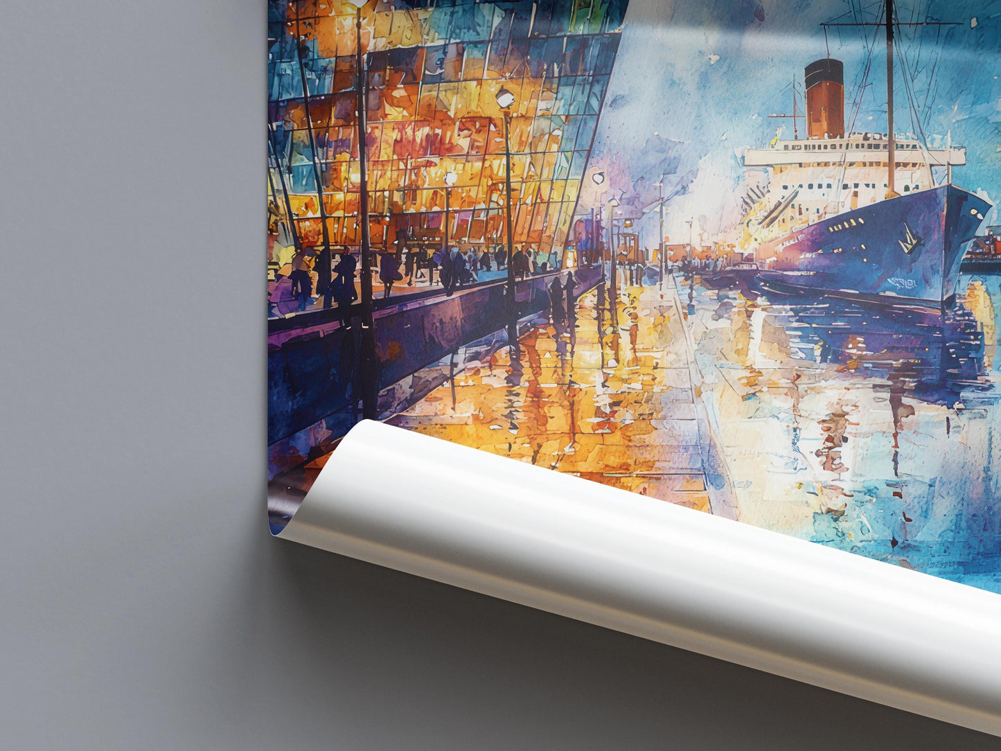 Belfast Watercolor Poster Wall Art Belfast Wall Hanging Home Décor Belfast Gift Art Lovers United Kingdom Wall Art Belfast Travel Poster