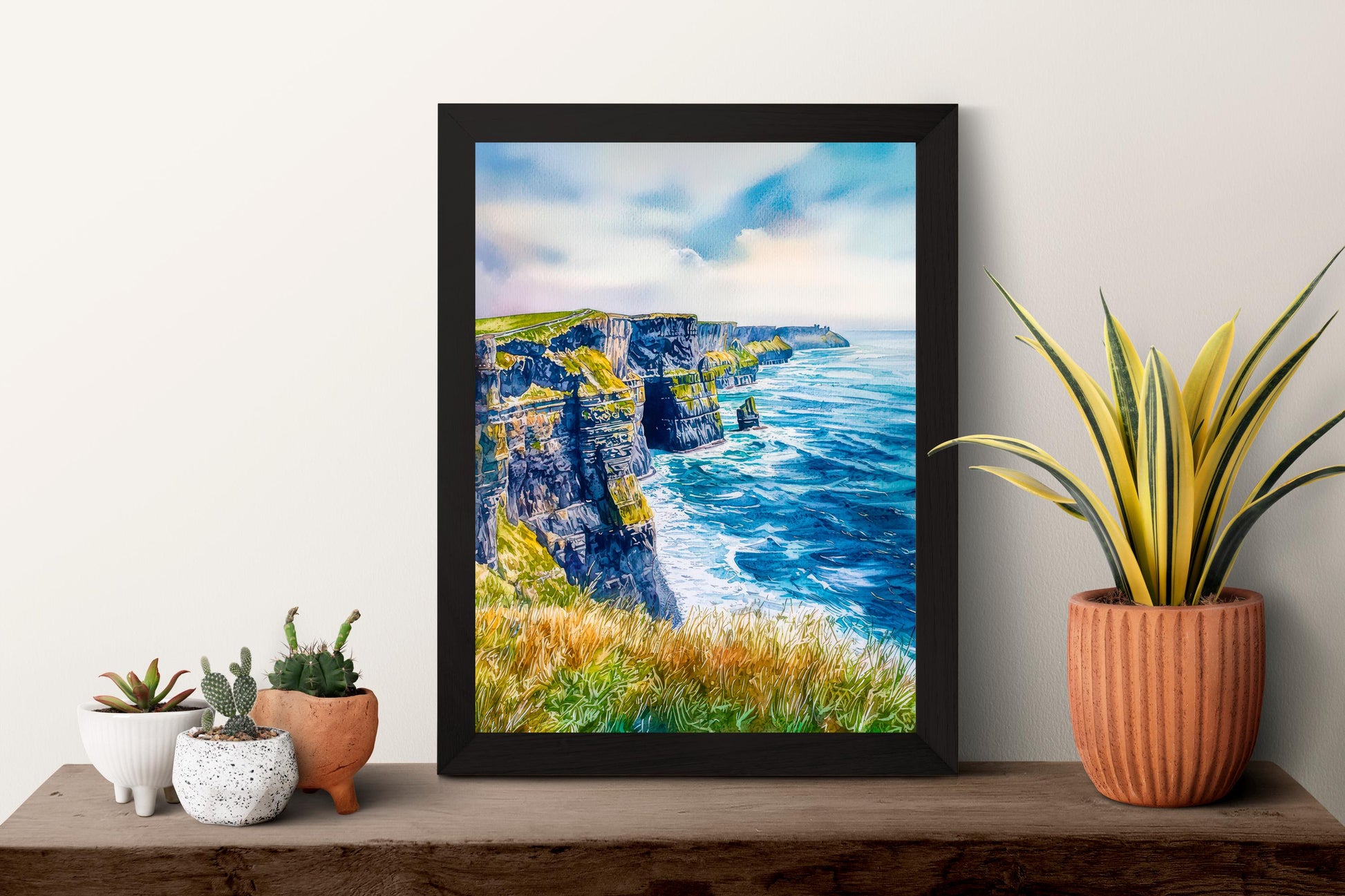 Cliffs of Moher Watercolor Poster Wall Art Cliffs of Moher Wall Hanging Home Décor Cliffs of Moher Gift Art Lovers Ireland Wall Art