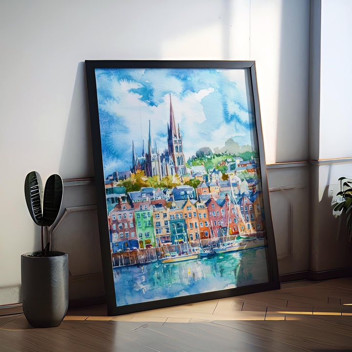 Cobh Watercolor Poster Wall Art Cobh Wall Hanging Home Décor Cobh Gift Art Lovers Ireland Wall Art Cobh Travel Poster Gift