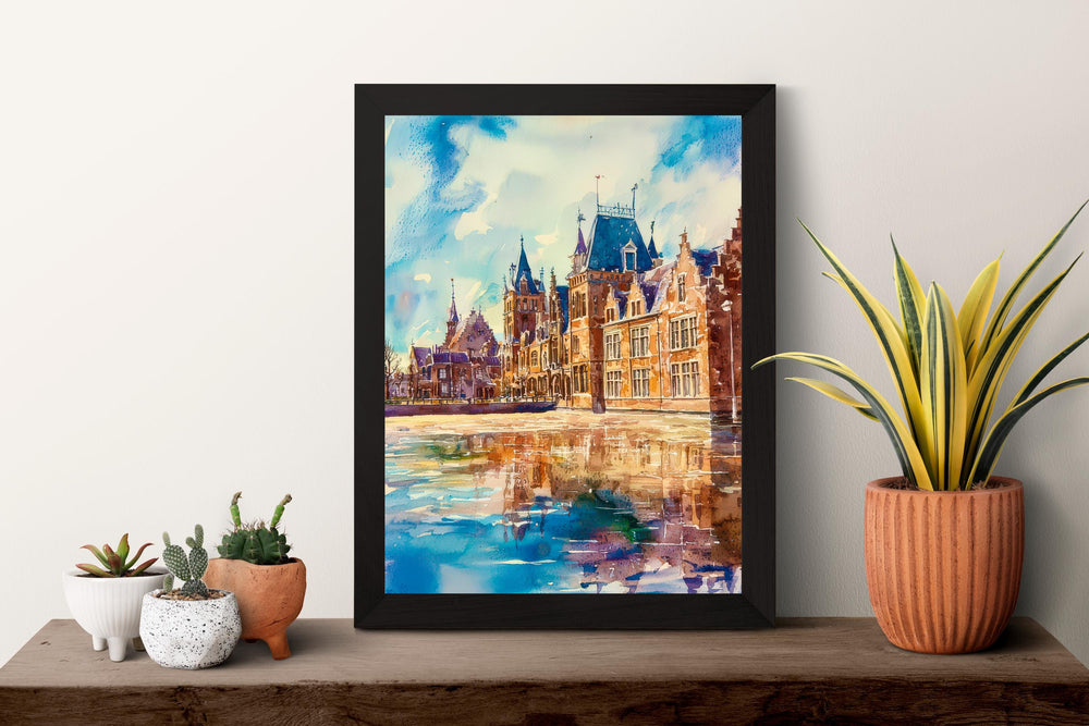 The Hague Watercolor Poster Wall Art The Hague Wall Hanging Home Décor The Hague Gift Art Lovers Netherlands Art Lover Gift