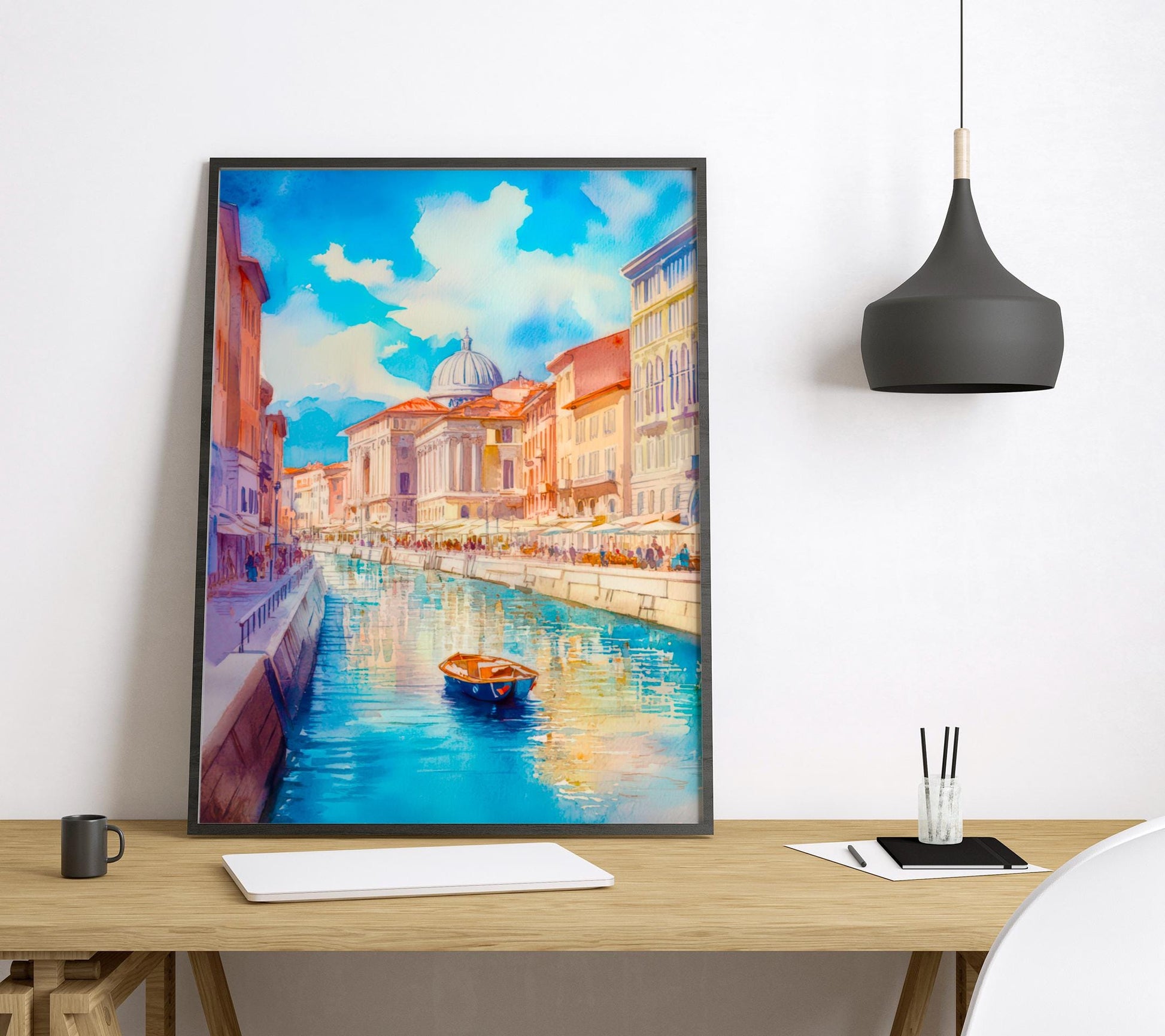 Trieste Watercolor Poster Wall Art Trieste Wall Hanging Home Décor Trieste Gift Art Lovers Italy Art Lover Gift, Italian Cityscape Travel
