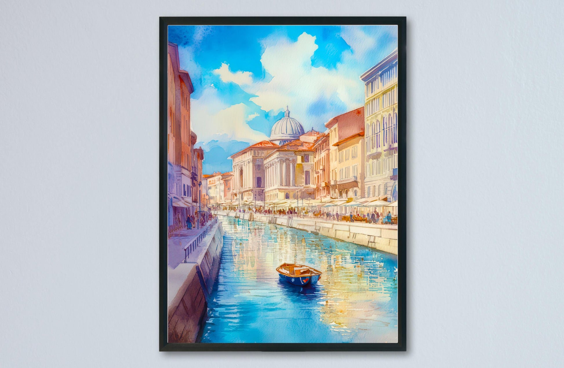 Trieste Watercolor Poster Wall Art Trieste Wall Hanging Home Décor Trieste Gift Art Lovers Italy Art Lover Gift, Italian Cityscape Travel