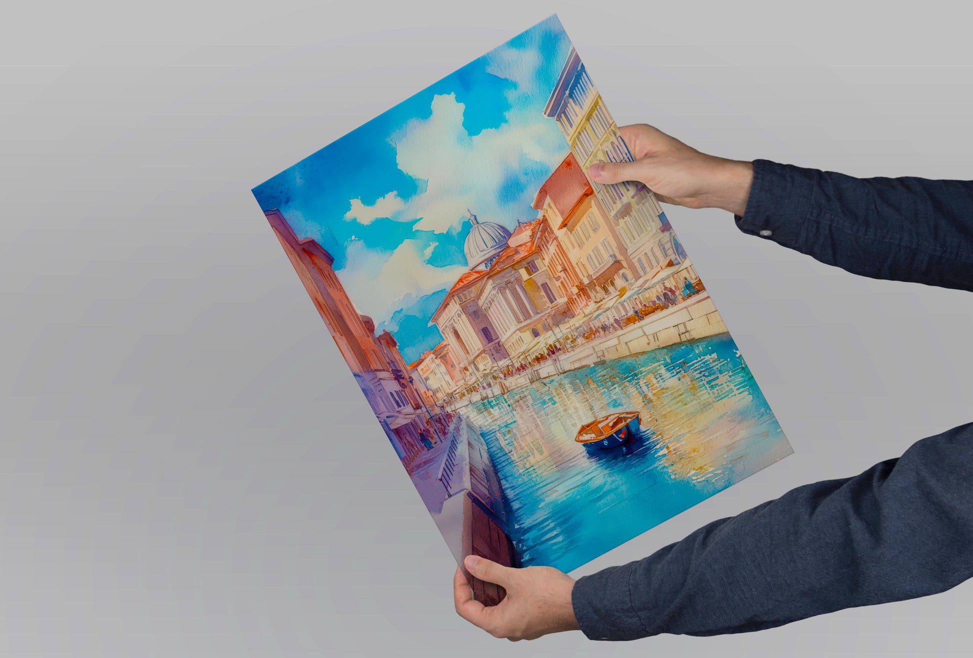 Trieste Watercolor Poster Wall Art Trieste Wall Hanging Home Décor Trieste Gift Art Lovers Italy Art Lover Gift, Italian Cityscape Travel