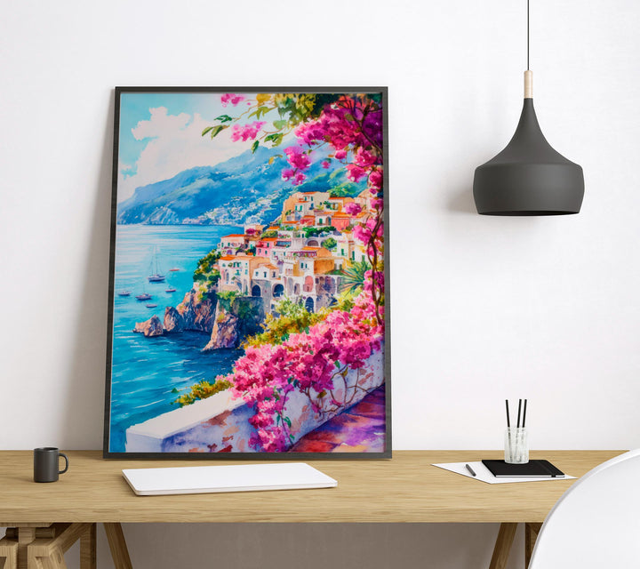 Sorrento Watercolor Poster Wall Art Sorrento Wall Hanging Home Décor Sorrento Gift Art Lovers Italy Art Lover Gift, Italian Cityscape Travel