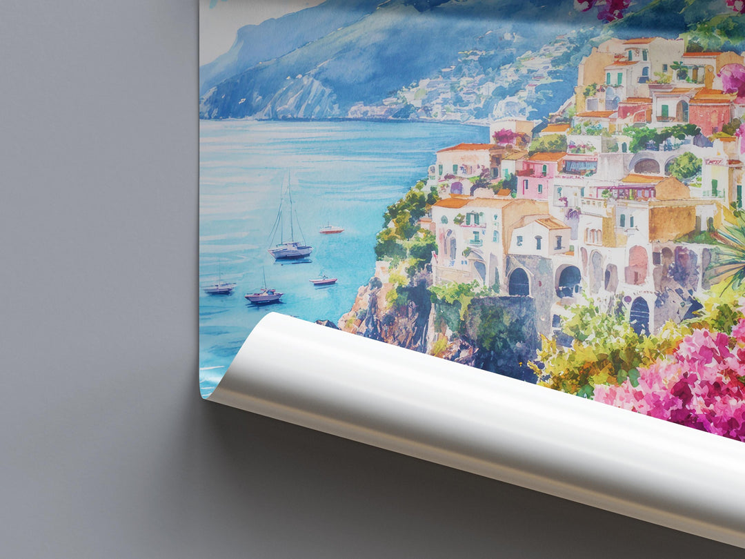 Sorrento Watercolor Poster Wall Art Sorrento Wall Hanging Home Décor Sorrento Gift Art Lovers Italy Art Lover Gift, Italian Cityscape Travel