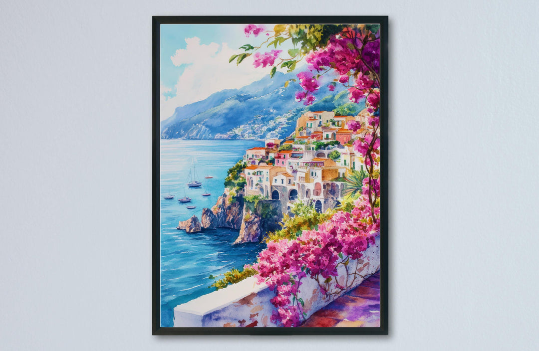 Sorrento Watercolor Poster Wall Art Sorrento Wall Hanging Home Décor Sorrento Gift Art Lovers Italy Art Lover Gift, Italian Cityscape Travel