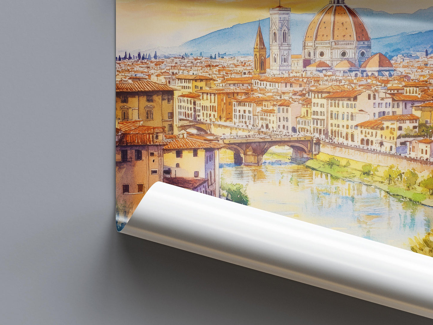 Florence Watercolor Poster Wall Art Florence Wall Decor Home Décor Florence Gift Art Lovers Italy Art Lover Gift, Travel Souvenir Print