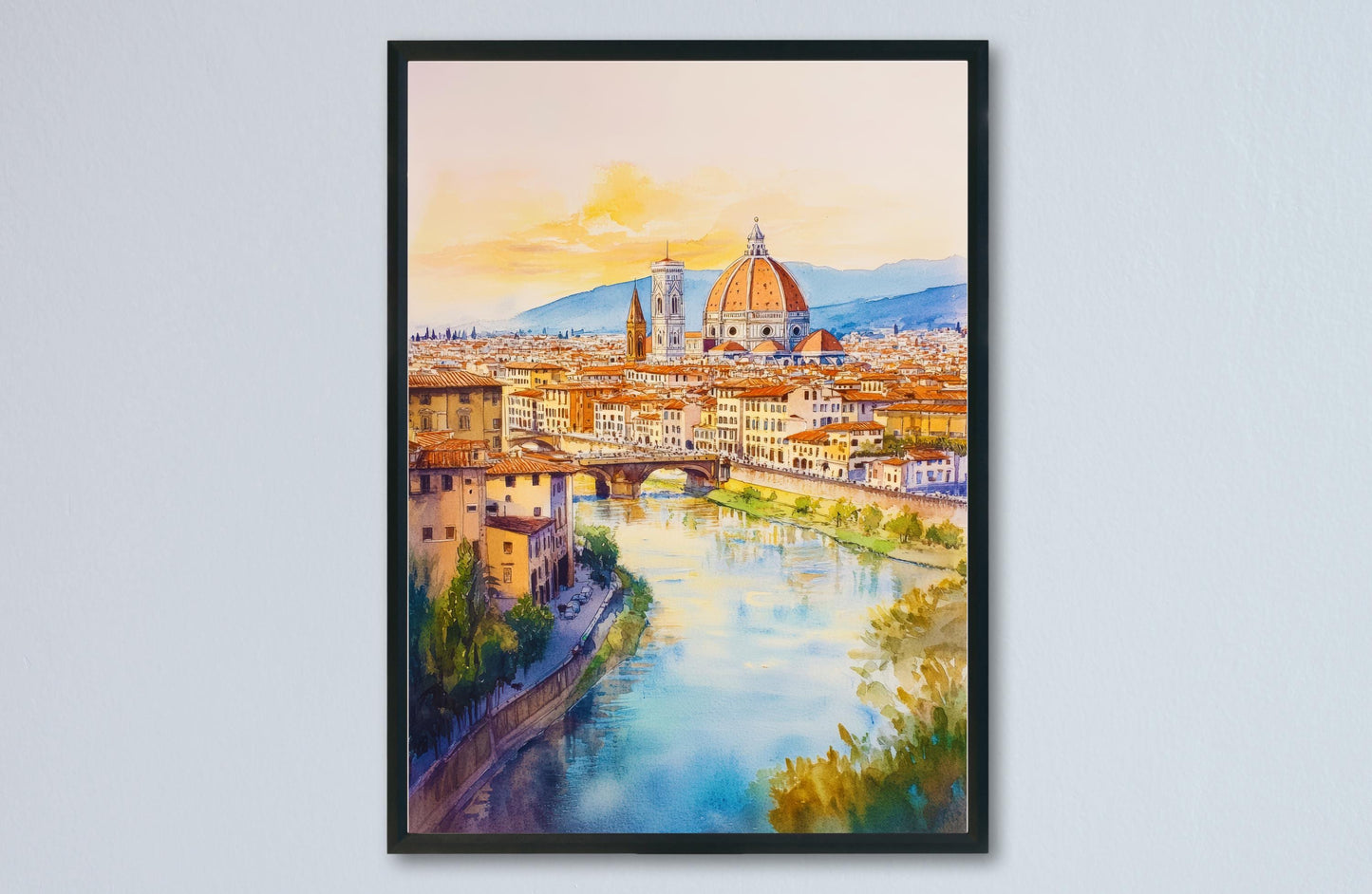 Florence Watercolor Poster Wall Art Florence Wall Decor Home Décor Florence Gift Art Lovers Italy Art Lover Gift, Travel Souvenir Print