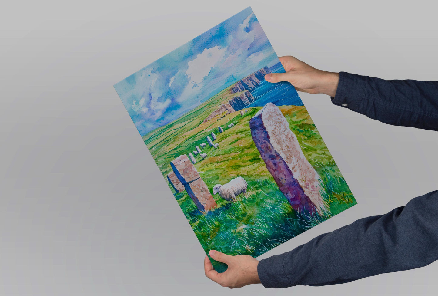 Orkney Islands watercolor poster Wall Art Orkney Islands Wall Hanging Home Décor Orkney Islands Gift Art Lovers Scotland Art Lover Gift