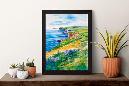 Orkney Islands watercolor poster Wall Art Orkney Islands Wall Hanging Home Décor Orkney Islands Gift Art Lovers Scotland Art Lover Gift
