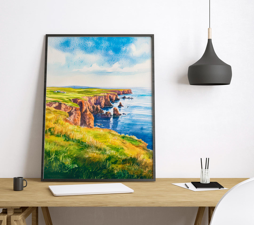 Shetland Islands watercolor poster Wall Art Shetland Islands Wall Hanging Home Décor Shetland Islands Gift Art Lovers Scotland Art Gift