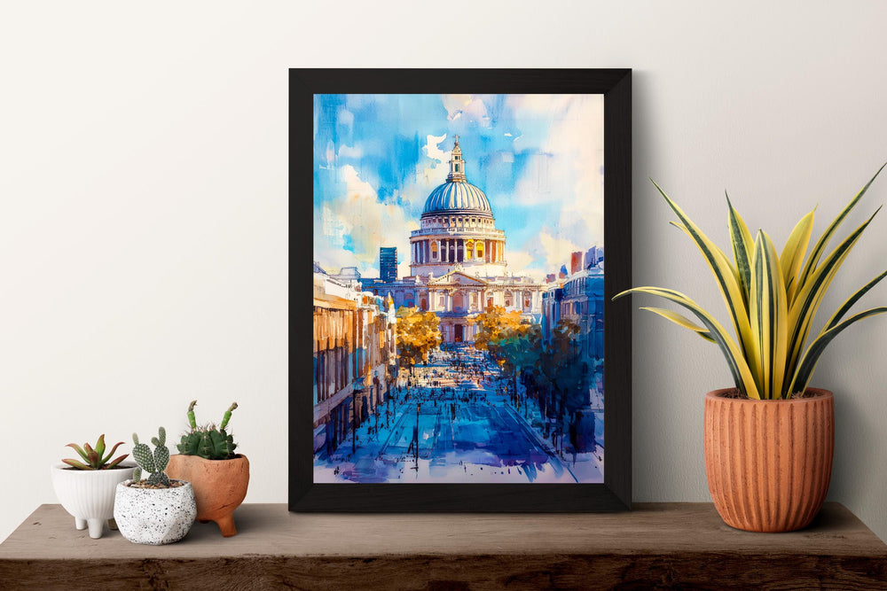 St Paul's Cathedral watercolor poster Wall Art St Paul's Cathedral Wall Hanging Home Décor St Paul's Cathedral Gift Art Lovers England Art