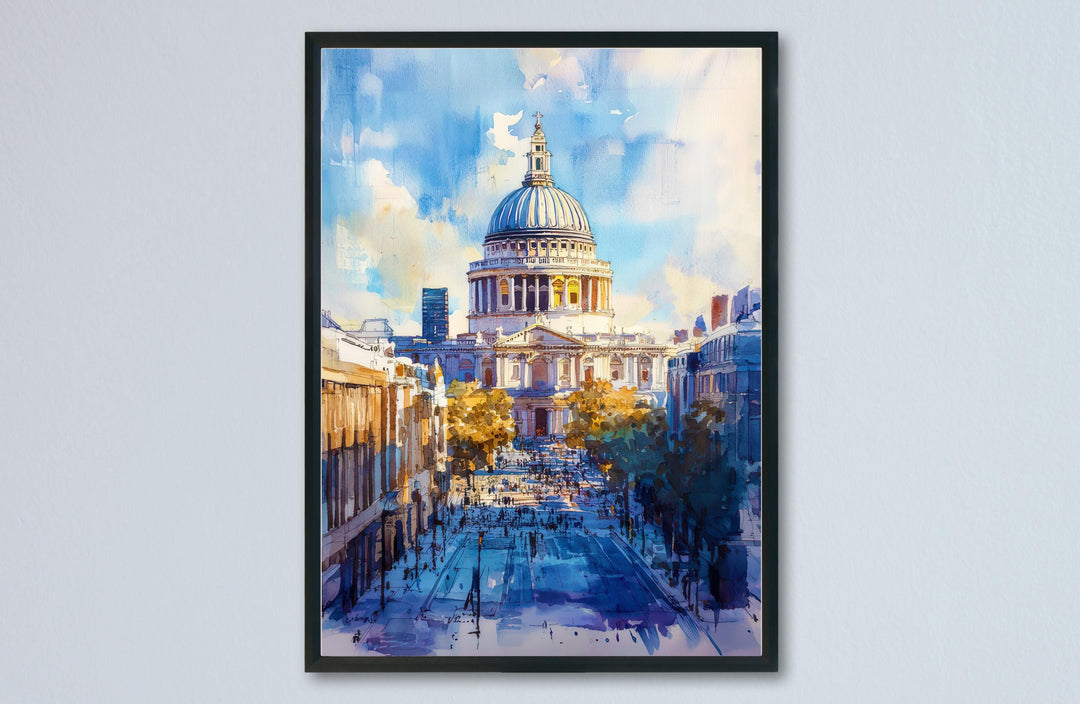 St Paul's Cathedral watercolor poster Wall Art St Paul's Cathedral Wall Hanging Home Décor St Paul's Cathedral Gift Art Lovers England Art