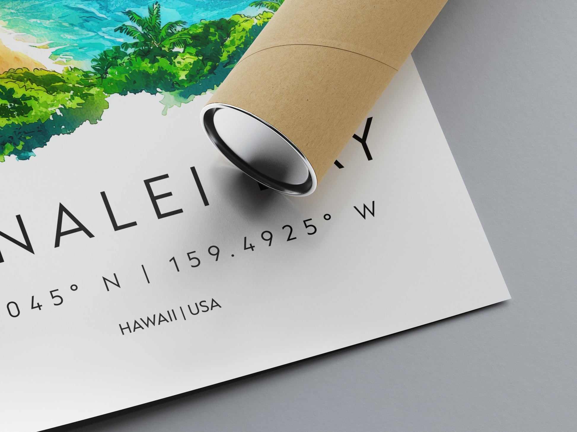 Hanalei Bay watercolor poster Wall Art Hanalei Bay Wall Hanging Home Décor Hanalei Bay Gift Art Lovers Hawaii Art Lover Gift Hawaii wall art