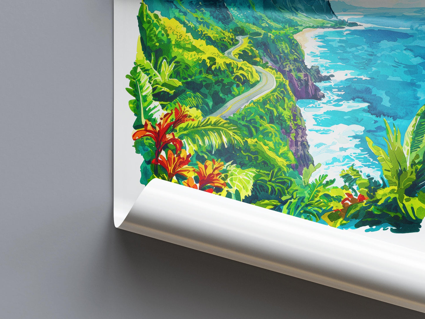 Maui watercolor poster Wall Art Maui Wall Hanging Home Décor Maui Gift Art Lovers Hawaii Art Lover Gift Hawaii wall art