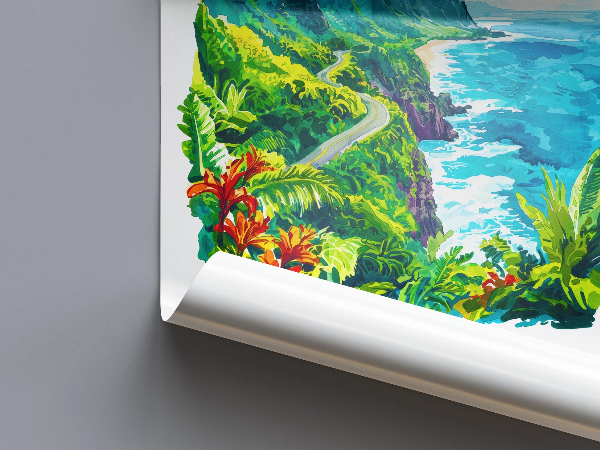 Maui watercolor poster Wall Art Maui Wall Hanging Home Décor Maui Gift Art Lovers Hawaii Art Lover Gift Hawaii wall art