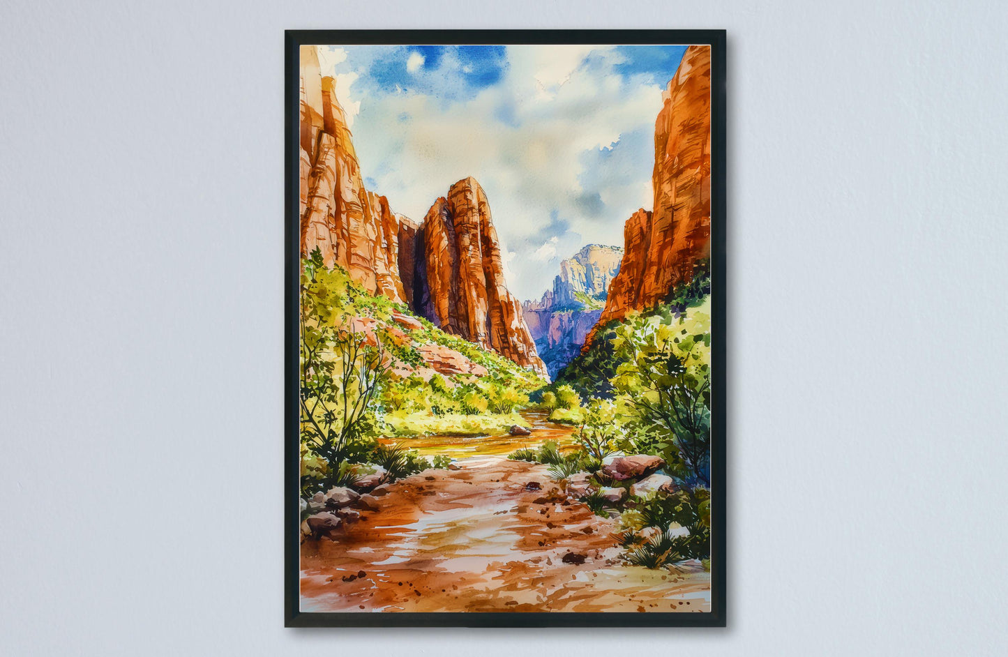 Zion National Park watercolor poster Wall Art Zion National Park Wall Hanging Home Décor Zion National Park Gift Art Lovers Utah Art Lover