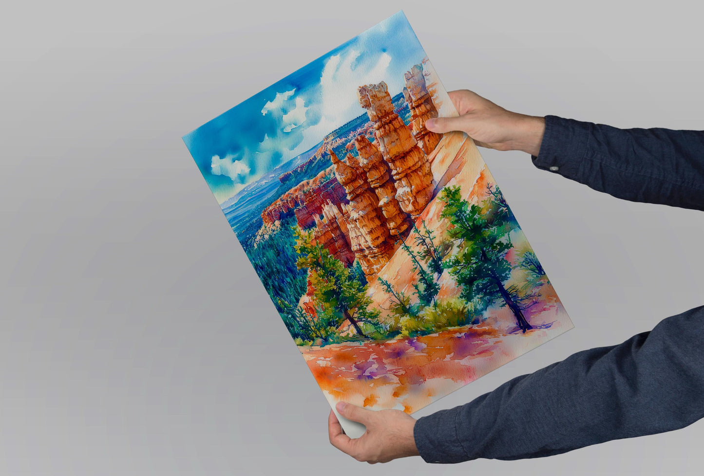 Bryce Canyon watercolor poster Wall Art Bryce Canyon Wall Hanging Home Décor Bryce Canyon Gift Art Lovers Utah Art Lover Gift Utah wall art