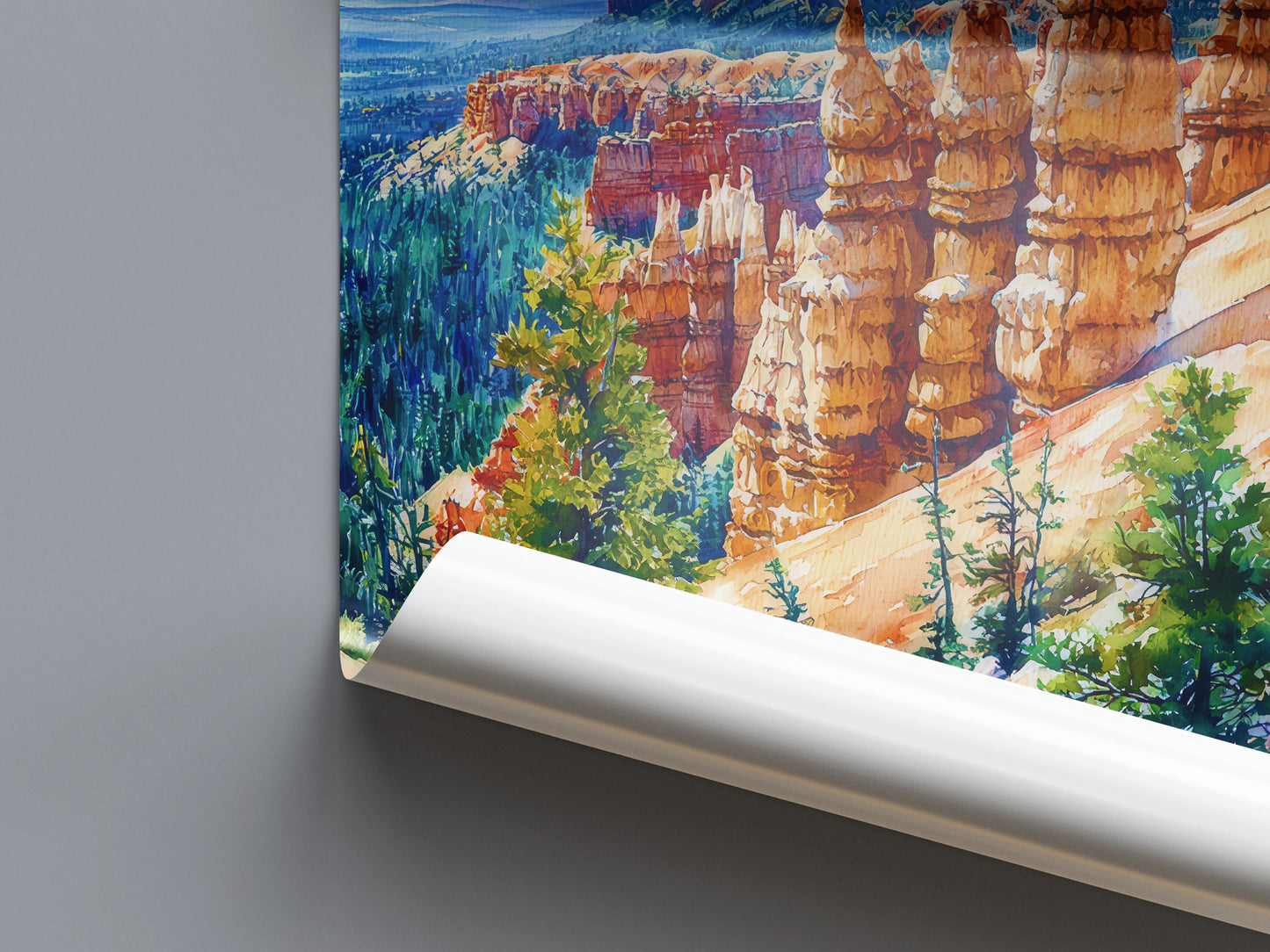 Bryce Canyon watercolor poster Wall Art Bryce Canyon Wall Hanging Home Décor Bryce Canyon Gift Art Lovers Utah Art Lover Gift Utah wall art