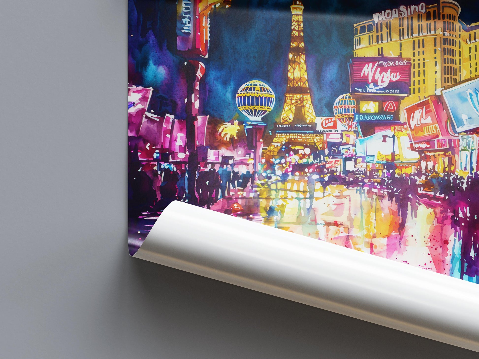 Las Vegas watercolor poster Wall Art Las Vegas Wall Hanging Home Décor Las Vegas Gift Art Lovers Nevada Art Lover Gift Nevada wall art
