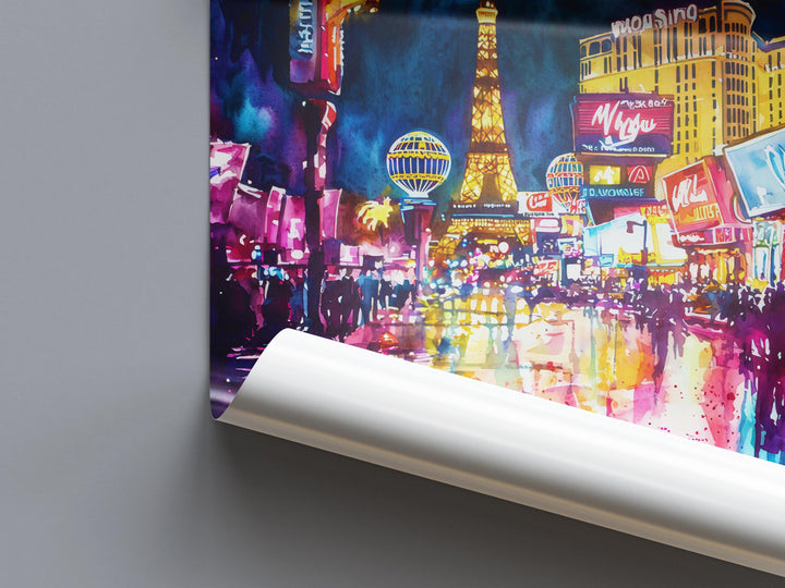 Las Vegas watercolor poster Wall Art Las Vegas Wall Hanging Home Décor Las Vegas Gift Art Lovers Nevada Art Lover Gift Nevada wall art