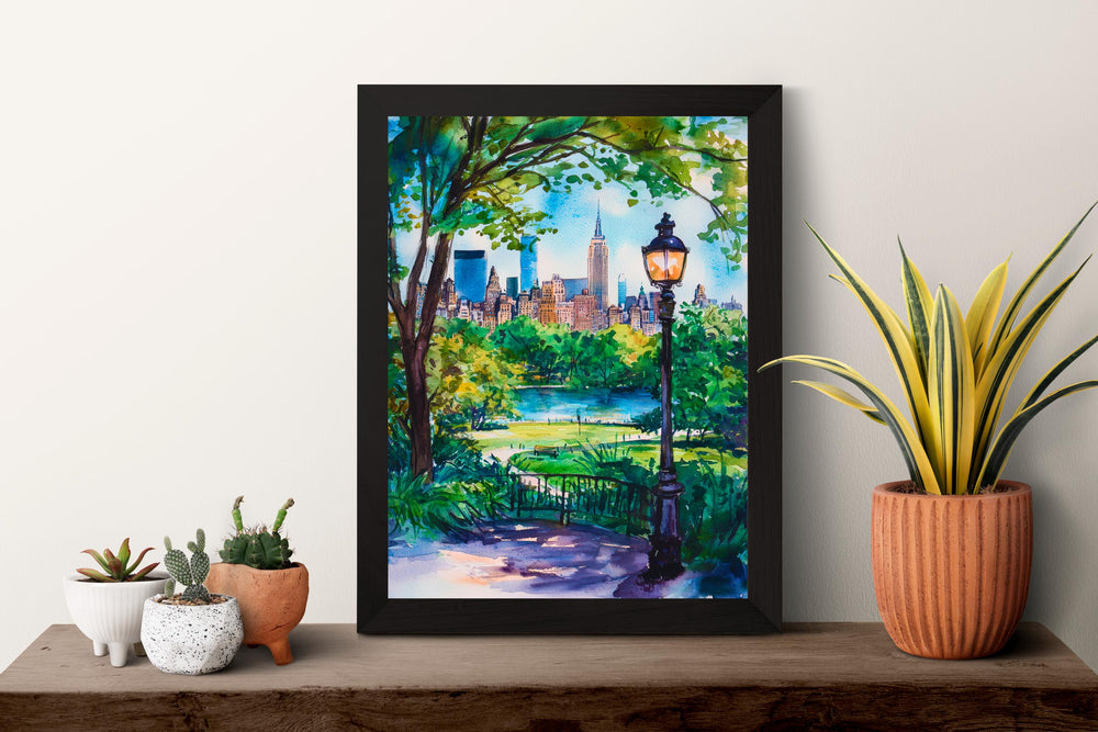 Central Park watercolor poster Wall Art Central Park Wall Hanging Home Décor Central Park Gift Art Lovers New York Art Lover Gift New York