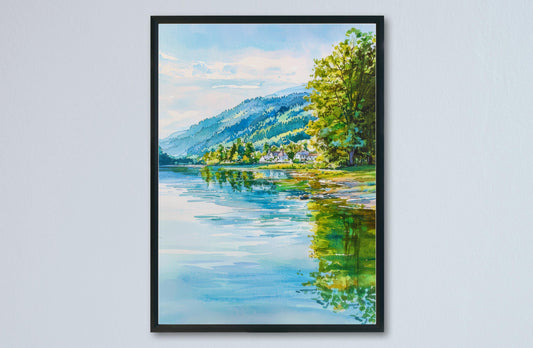 Hudson River Valley watercolor poster Wall Art Hudson River Valley Wall Hanging Home Décor Hudson River Valley Gift Art Lovers New York Ar