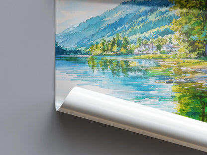 Hudson River Valley watercolor poster Wall Art Hudson River Valley Wall Hanging Home Décor Hudson River Valley Gift Art Lovers New York Ar